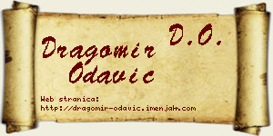 Dragomir Odavić vizit kartica
